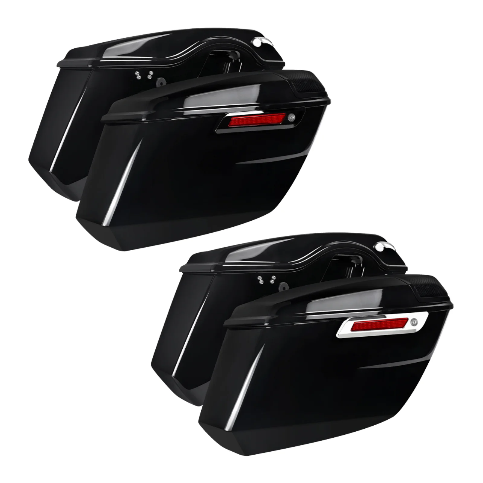 Hard Motorcycle Saddle Side Boxes Left Right Lock Latches Saddlebags Luggage Trunk Bags For Touring Street Road Glide 2024 2025