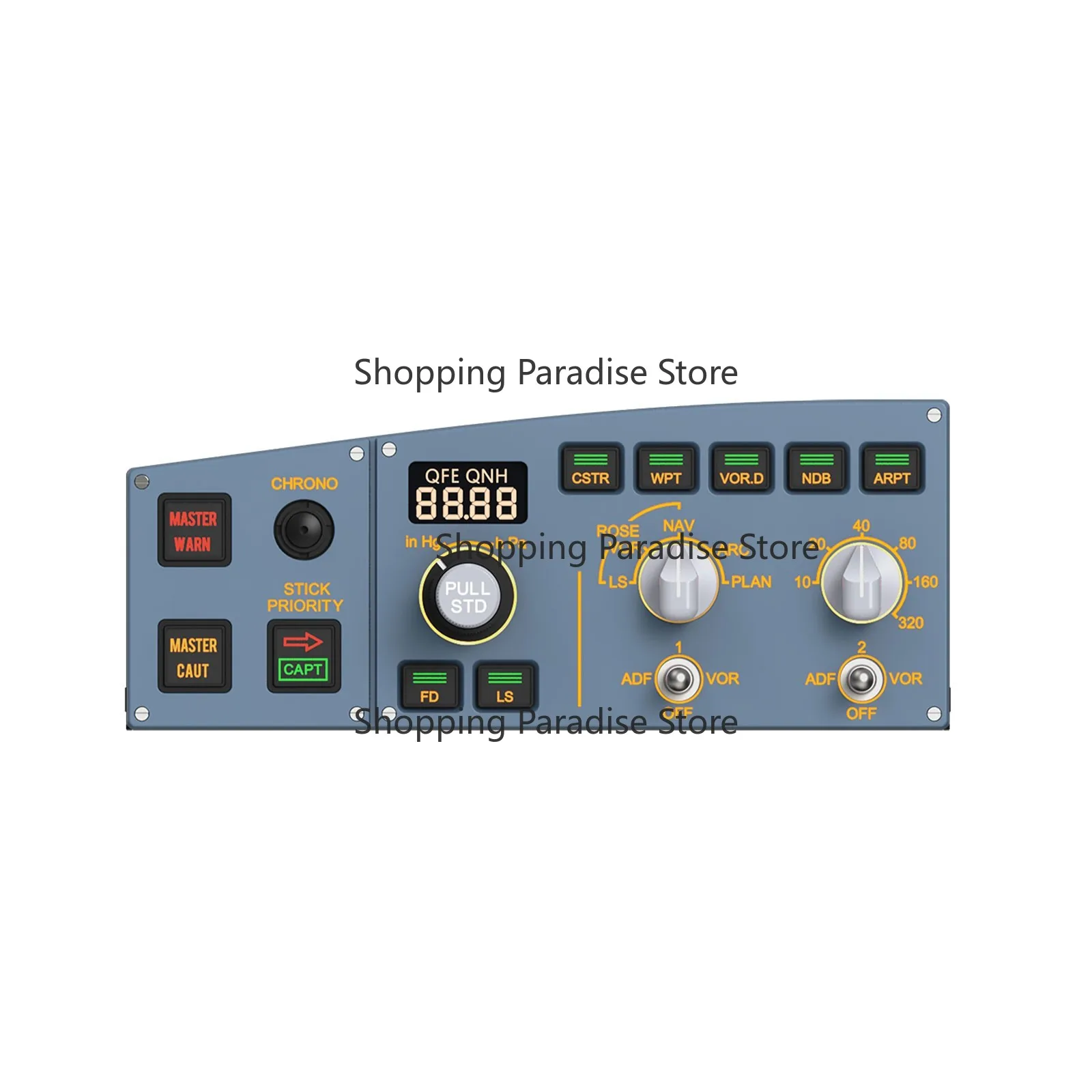 A320 Dual-Color LCD Warning Panel Plug-and-Play USB Connectivity Electronic Component for Simulation And Training