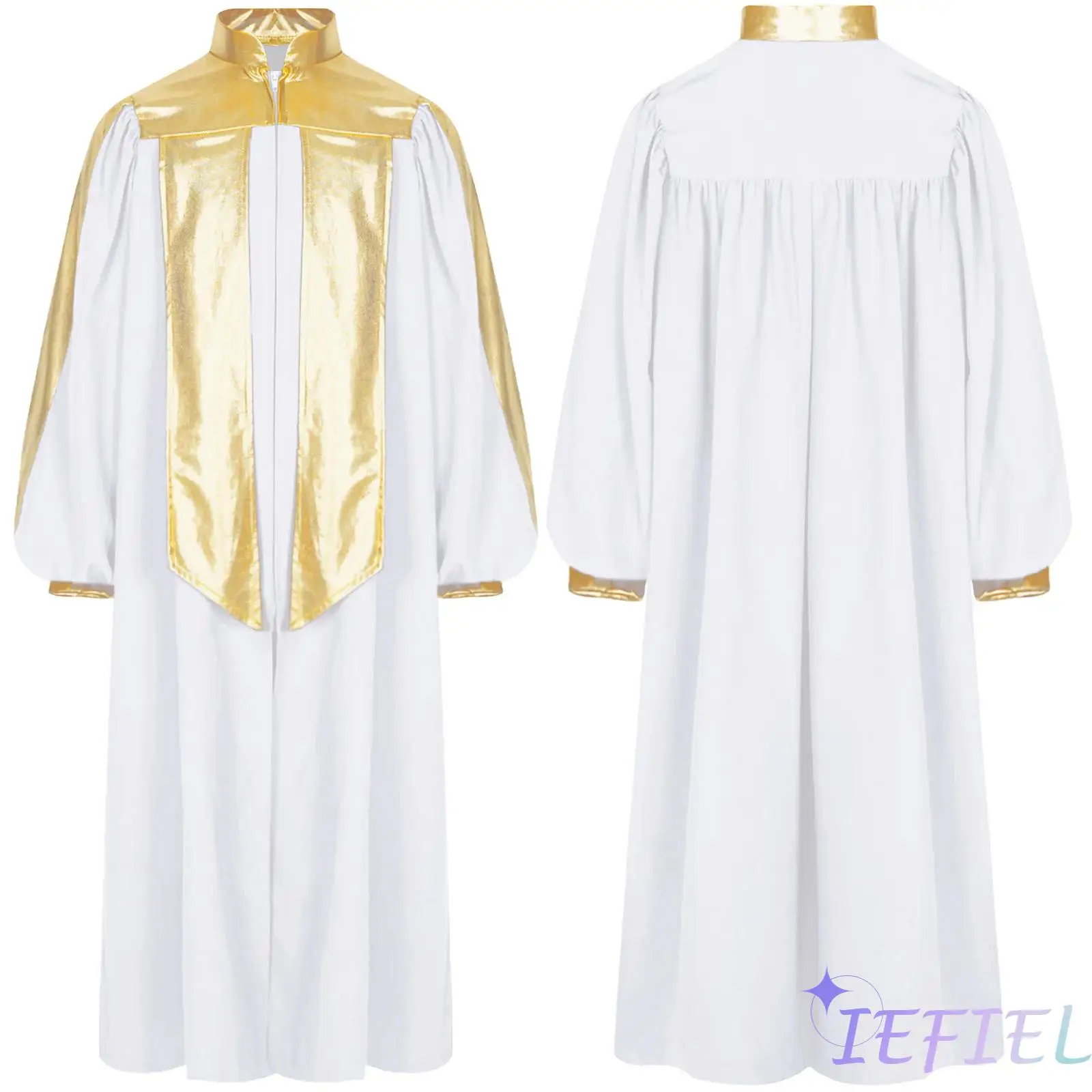 Halloween Festival Cosplay Costume Muslim Robe Choir Robe Praise Church Gown Priest Preacher Dresses Girls Boys Graduation Gown