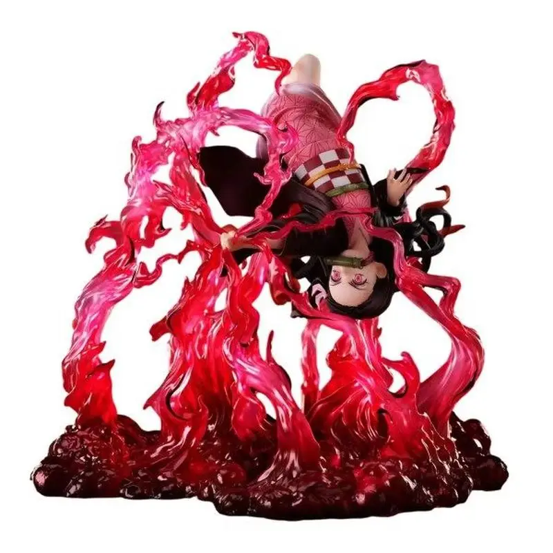 16 cm Gk Blood Demon Art Nezuko Kamado Exploding Blood Demon Slayer Anime Figur Statue Modell Puppe Kinder Spielzeug Geschenk Sammlerstück