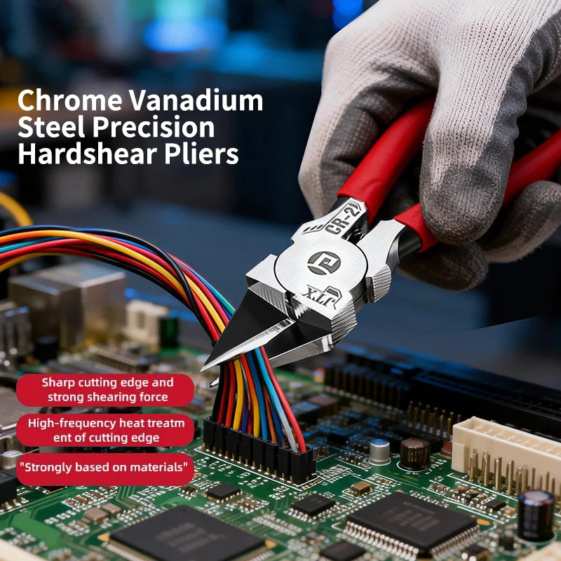 

JTX CR-2 CR-V Steel Precision Diagonal Pliers Ultra Hard Cutting Edge for Mobile Phone PCB Shield Wire Cable Repair Tool