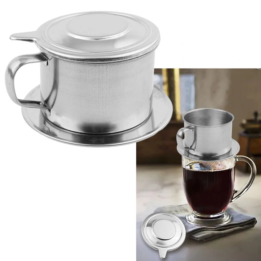 

1PC Coffee Pot-Drip Filters Stainless Steel Vietnam Vietnamese 50ml/100ml Coffee Pot Drip Filter Coffee Maker Coffeeware Parts