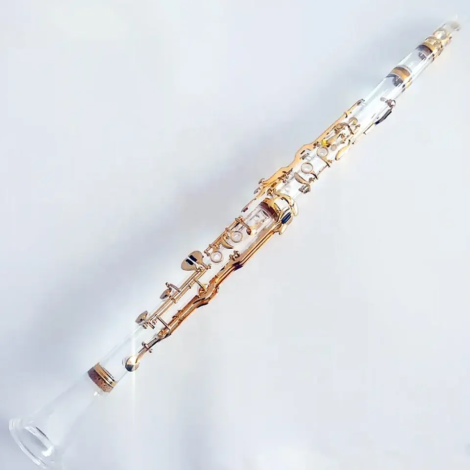 Turkish System Acrylic Transparent G Gold Plated Clarinet Instruments