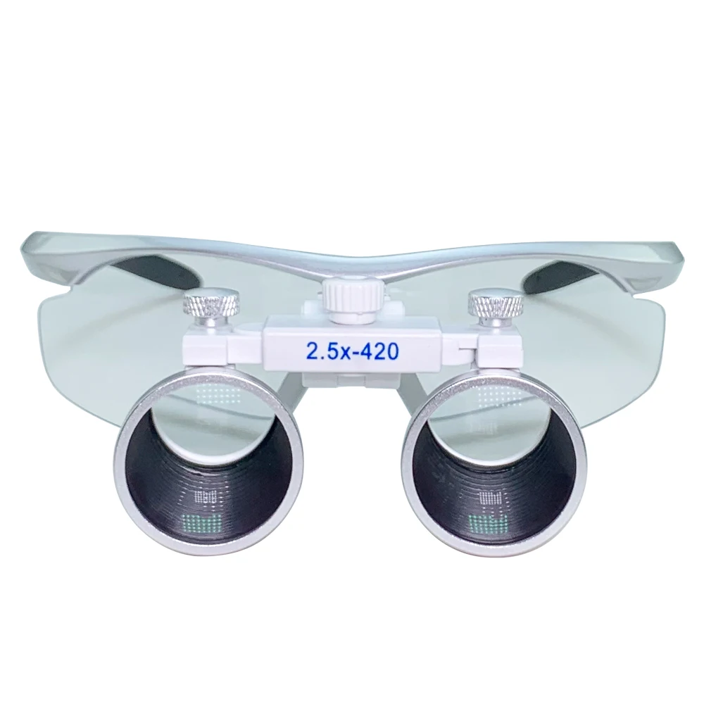 Dental Loupes Surgical Magnifying Glass 2.5X 3.5Xsurgical Magnifier Binocular Magnifying Glass Working Head Mounted Lighting
