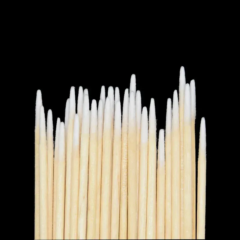 100/200/400/600Pcs Cotton Swab With Wood Handle Small Pointed Tip Head For Eyebrow Tattoo Beauty Make-Up Nail Wooden Sticks view 4