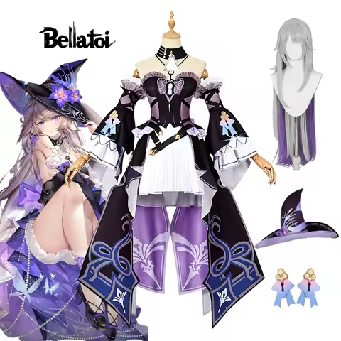 Honkai Star Rail Herta Anime Cosplay Costume for Women Halloween Party Outfit Wig Prop Set Anime Uniform Game Character Adult