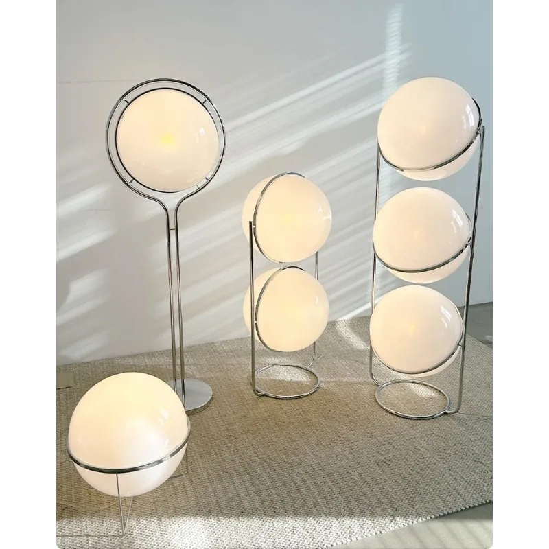 

Nordic Art Mid Century Glass Globe Floor Lamp LED Ambient Light Living Room Sofa Bedroom Bedside Home Decor Novelty New