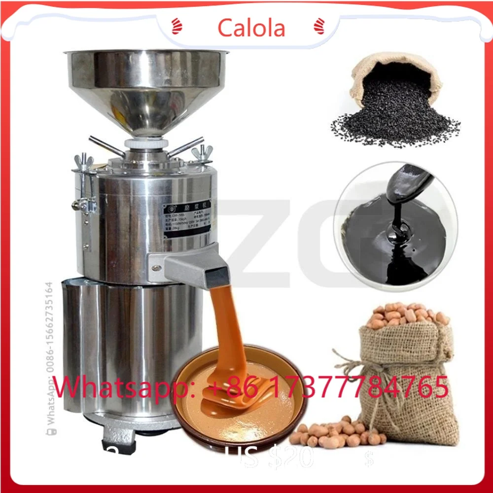 Molino Coloidal de Acero Inoxidable de 15 kg/h, Máquina para Moler Maní, Sésamo, Tahini y Nueces