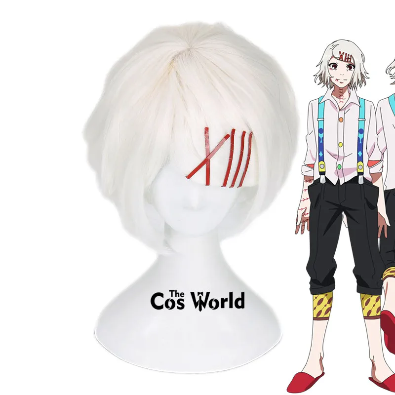 

Tokyo Ghoul JUZO SUZUYA REI 30cm Short Anime Cosplay Wigs Fiber Heat Resistant Synthetic Hair + Wig Cap