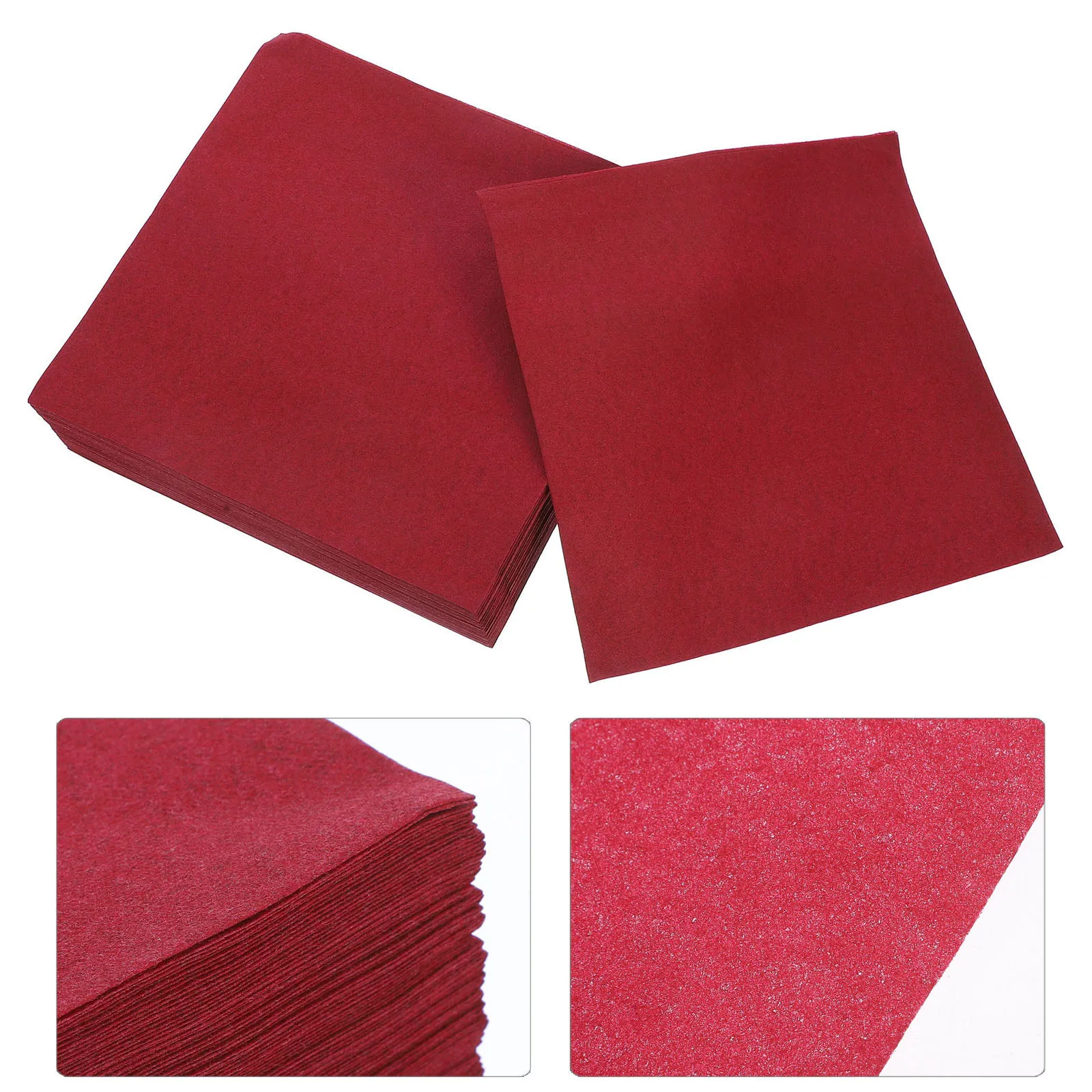

50 pcs Disposable Paper 3-Ply Absorbent Dinner Napkins For Wedding Party Christmas Cocktail Events Burgundy Table Napkins