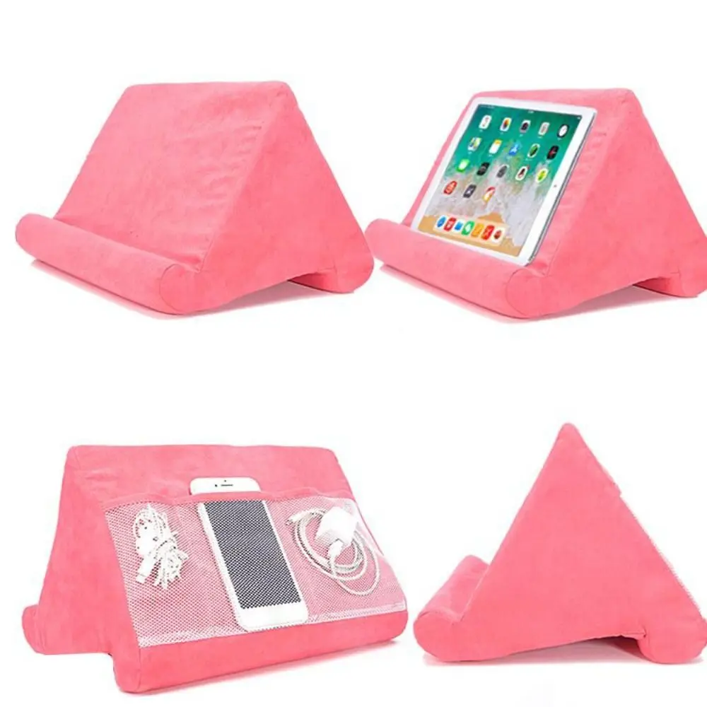 

Многофункциональный держатель для планшета из губки, многоугольный с карманами для хранения, поддержка мобильного телефона, мягкий, красочный для iPad/Samsung//