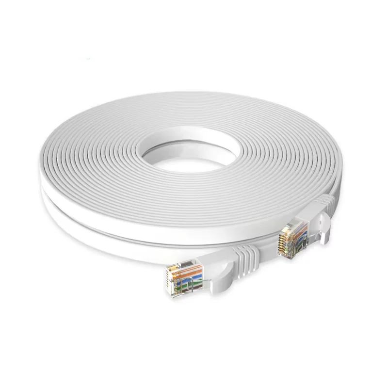 Cat 6 Flat Ethernet Cable UTP 1000Mbps Network Cord 32AWG Oxygen-free Copper LAN Wire RJ45 Router Cable For Laptop PC Modem PS5