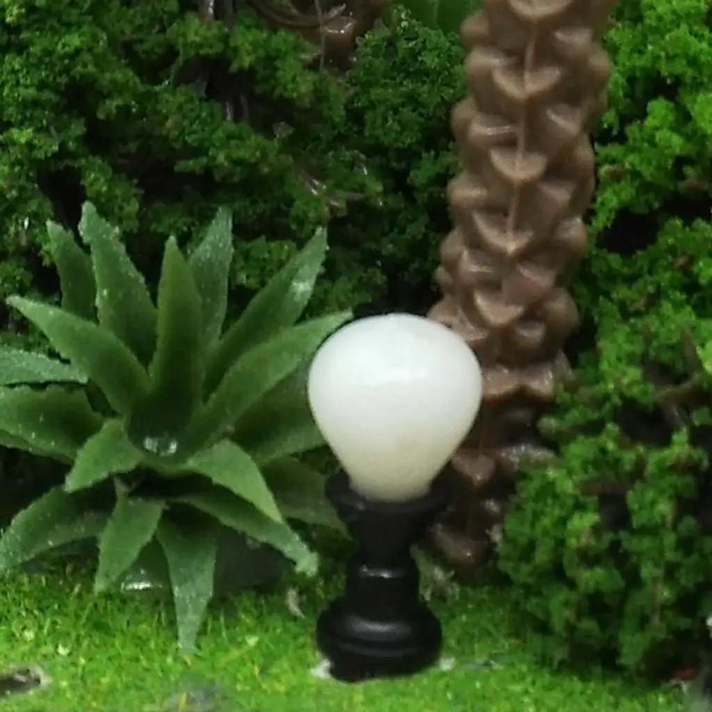 10개 모델 철도 기차 램프 정원 가로등 HO 스케일 LED 1.3cm