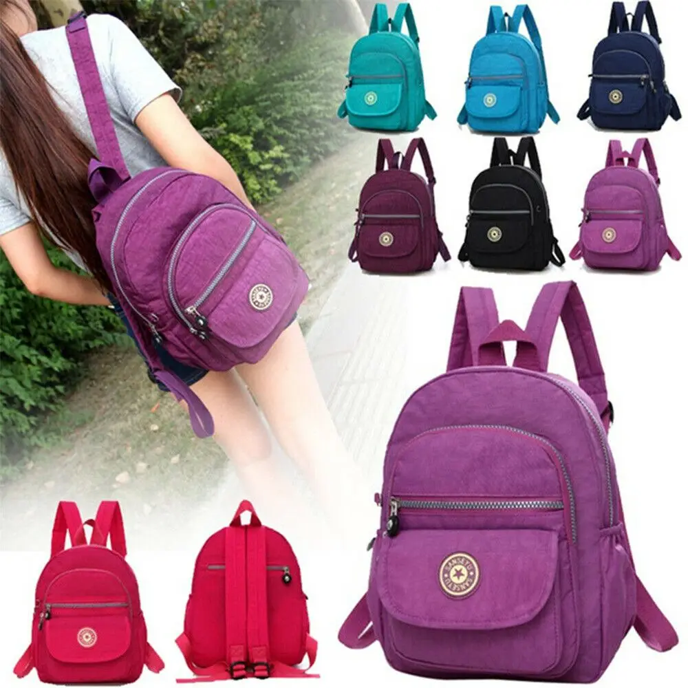 Women Nylon Mini Backpack Purse Small Backpack Shoulder Rucksack Travel Bag