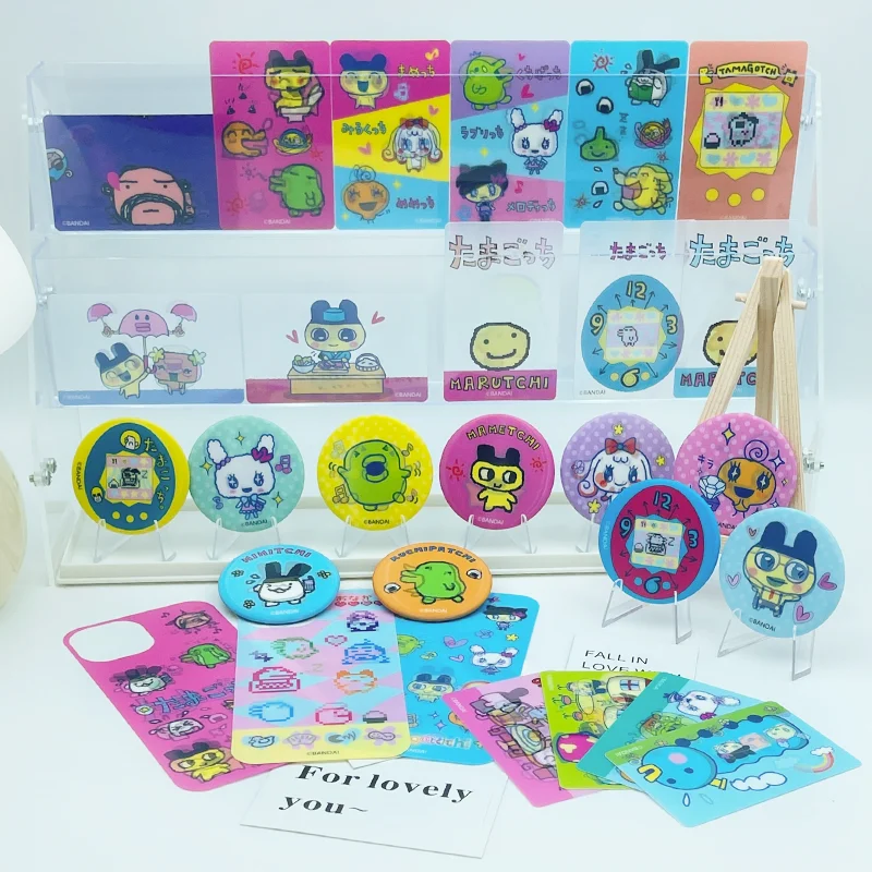 

Tamagotchi Mametchi Grating Card Transparent Card Color Change Sticker Moving 3d Card Dynamic Card Badge Tamagotchi Gift