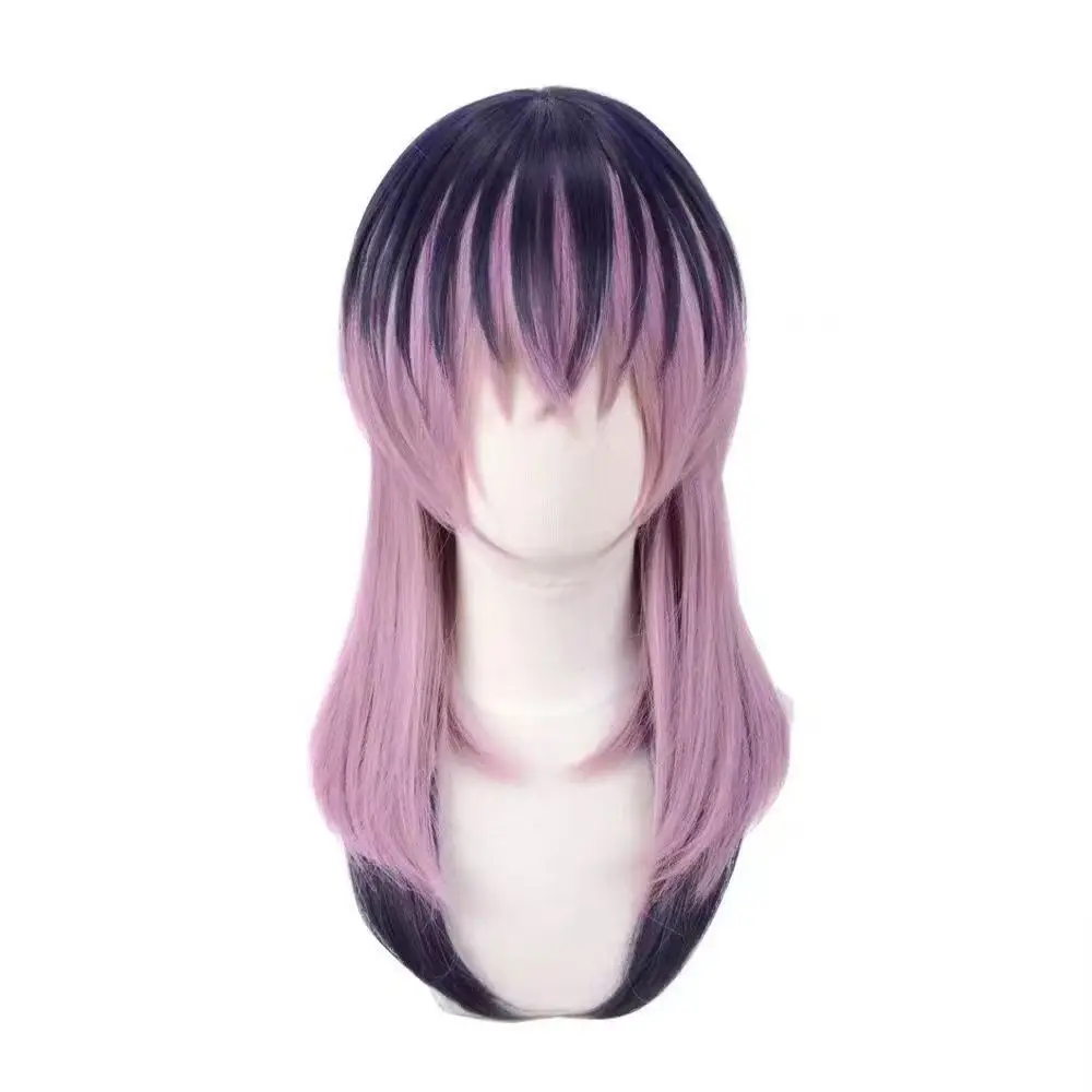 Rindou Haitani Cosplay Wig, Black Purple Gradient Synthetic Wig for Halloween Party Comic Con Role Play