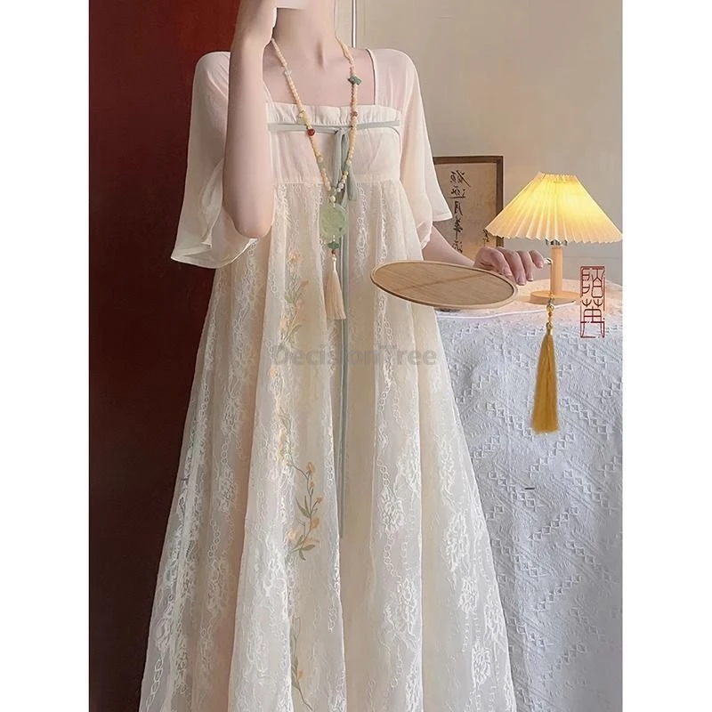 2026 fairy trendy improved hanfu chinese style vintage embroidery modern daily hanfu han element elegant temperament ru dress