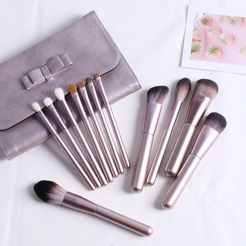 Make-Up Borstels Set Met Houten Handvat Professionele Oogschaduw Foundation Blush Poeder Eyeliner Wimper Make-Up Borstel