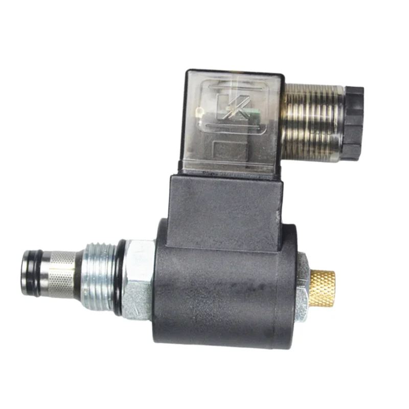 

A26F-гидравлический резьбовой электромагнитный клапан, двухпозиционный, двуходовой, ручной, нормально закрытый клапан DHF08-220H (LSV08-2NCPM, DC12V)