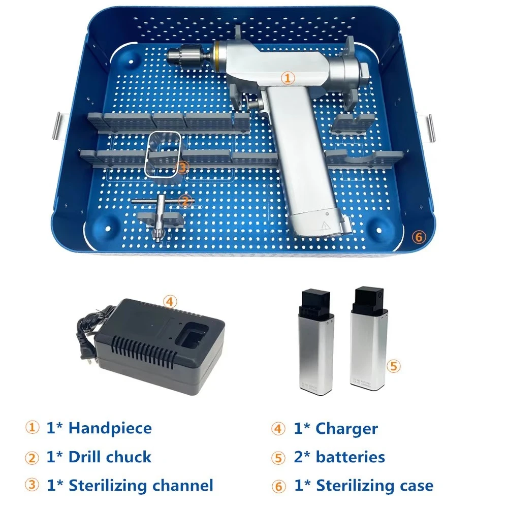 Orthopedic Cannulated Drill Electric Bone Drill for Trauma Operation Autoclavable Orthopedic Veterinary Instrument