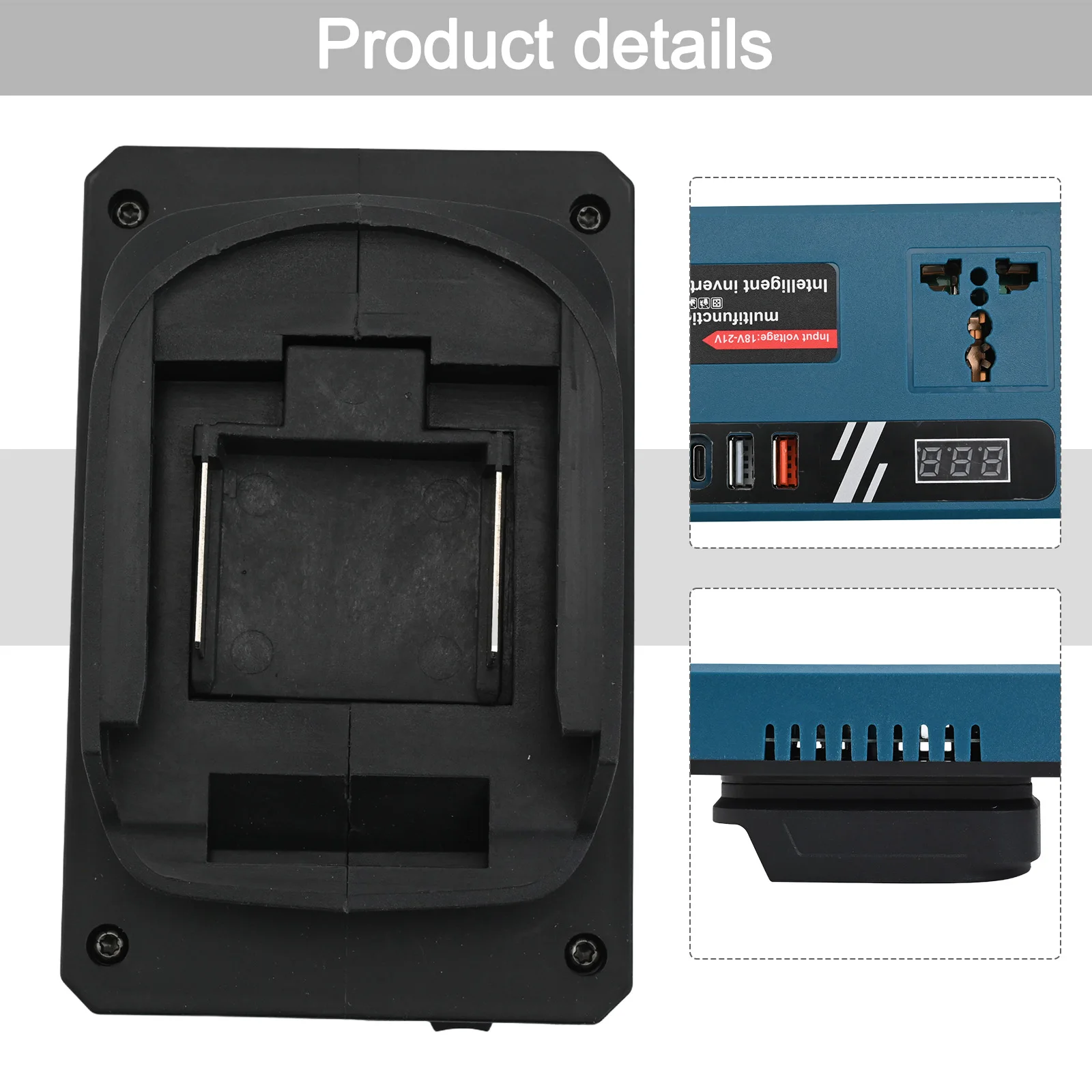 Multi Functional Lithium Electric Inverter with Wide Voltage Compatibility Efficiently Powers Devices Under 120