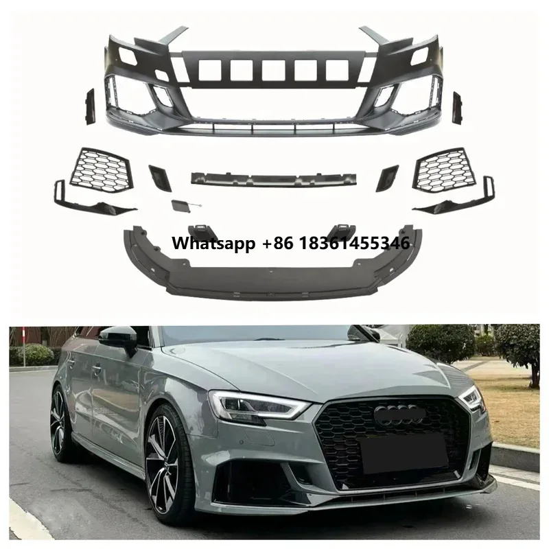 

A3 2017 2018 2019 2020 Upgrade to RS3 Body Kit Factory Supply Hatchback Front Bumper