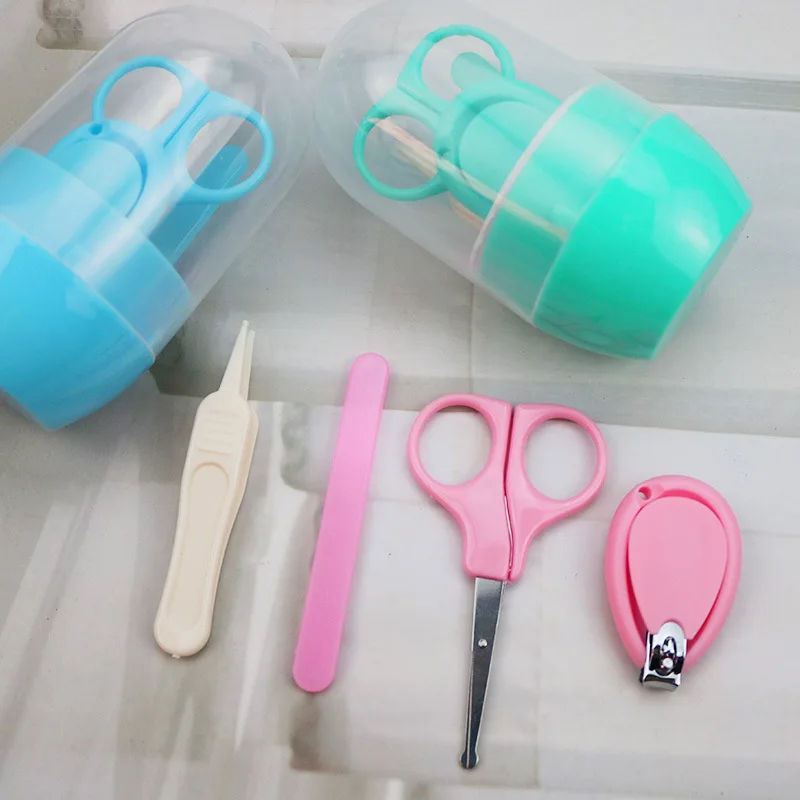 Newborn Baby Nail Scissor Baby Nail Care Tool Kid Safe Portable Nail Clipper Trimmer Tweezer with Box Children Manicure Kit