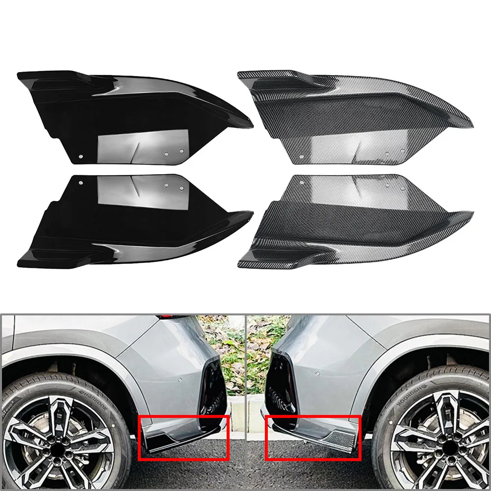 2Pcs Car Rear Bumper Side Corner Spoiler For BMW X1 U11 U12 IX1 M Sport 2023-2024