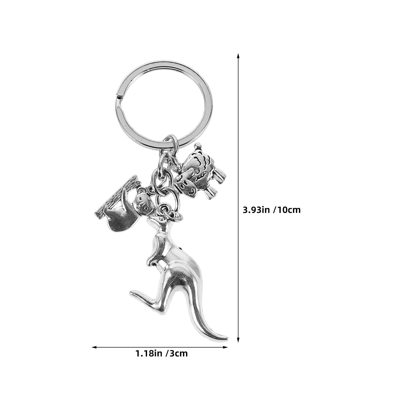 5 Pcs Australian Specialty Jewelry Souvenirs Keychain Keyring Animal Pendant Keychains for Women