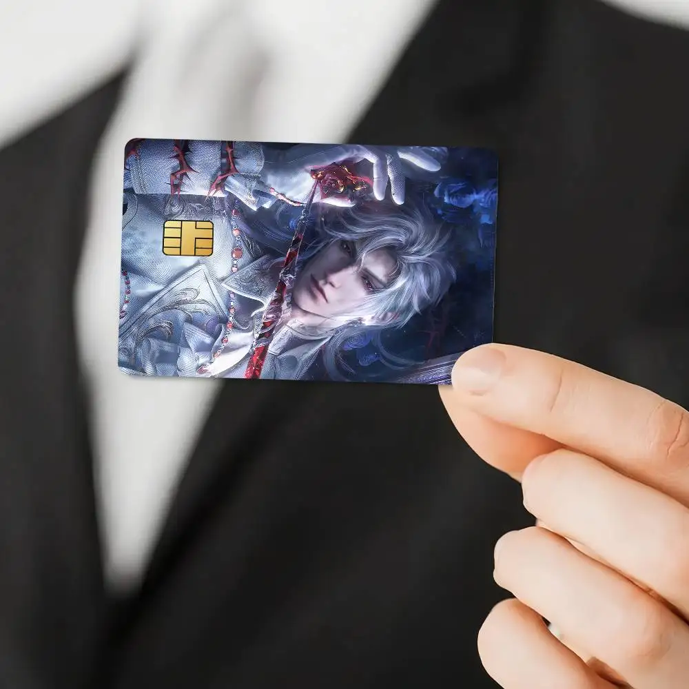Game Love and Deepspace Sylus Waterproof Film skin Cover 4PCS Credit Card stickers Debit Front Decoration Commuter Pass
