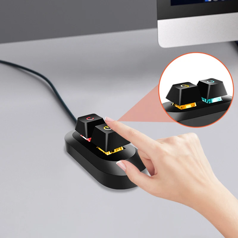 

1.8M Desktop Computer Key Switch Power ON OFF Switch Table PC Host External Start Power Button Extension Cable Startup Switch