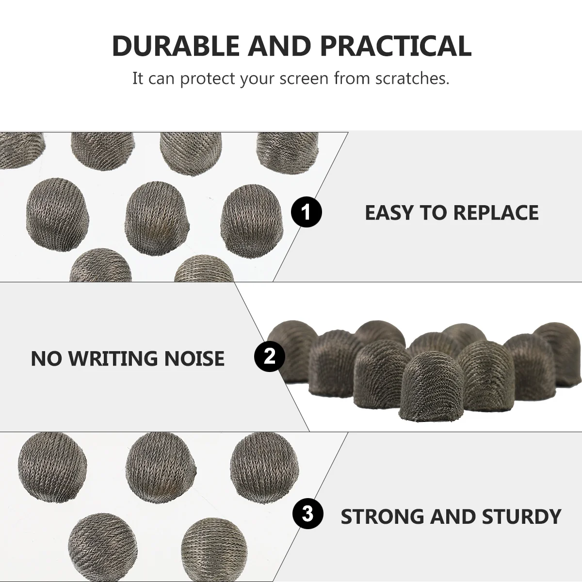 20Pcs Conductive Fiber Pen Head Premium Capacitive Stylus Cap Replacement Tips for Smooth Writing Smartphone Tablet Laptop