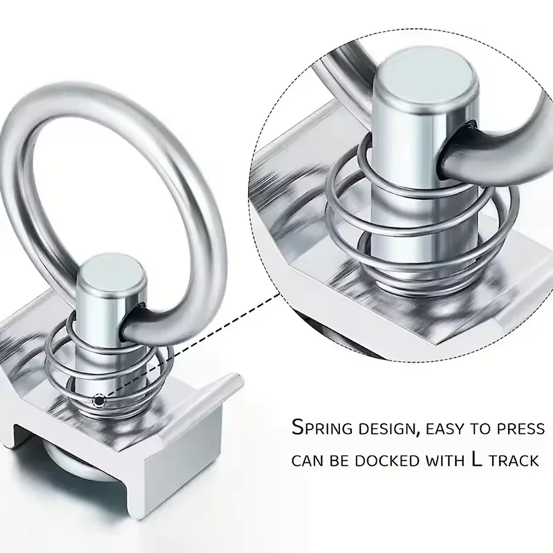 Super Sale RV 19.7inch L Track Rail Kit with Single Stud Fittings for Enclosed