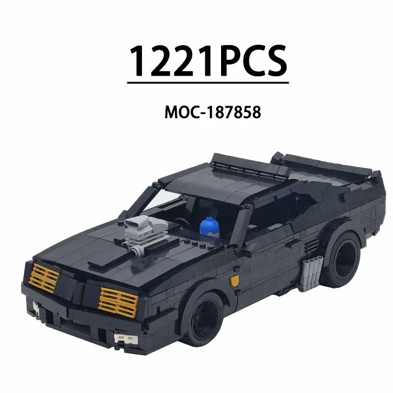 Building Block MOC-187858 Car Model Classic Movie Version V8 Interceptor 1221PCS Children's Birthday Toys Christmas Gift