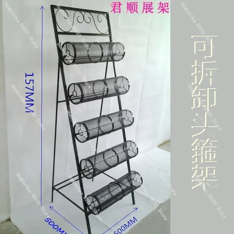 Single Sided 5 Layer Headband Display Rack for Jewelry and Necklace Stall