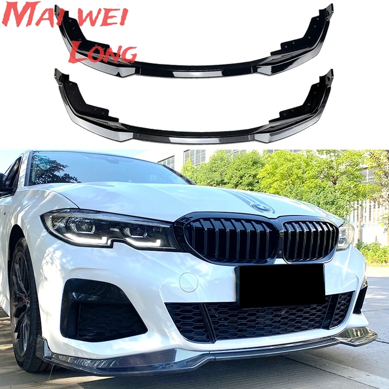 For BMW G20 G21 Pre-Lci M Performance Style Front Bumper Splitter Lip Spoiler Diffuser320i 320d 330i M340i M340d 2019-2022 Mod 