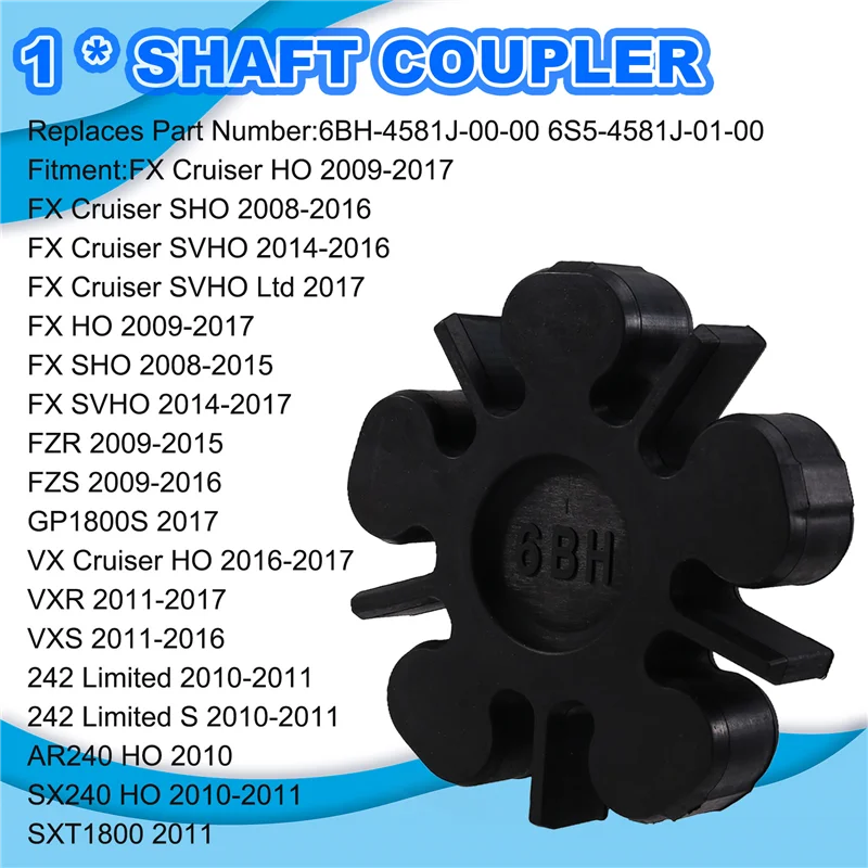 

AU04 -6BH-4581J-00 Rubber Damper Shaft Coupler For Yamaha Jet Ski 2008-2018 FX/VXR/GP/AR/SX/SXT/VXS 6BH-4581J-00-00