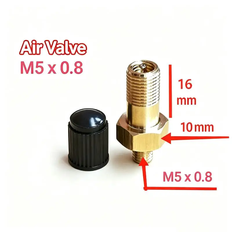 New Air Valve (including O-ring) For Hitachi Water Pump Nitrogen Tanks; M5x0.8 Thread; Compatible With Pressure Tanks