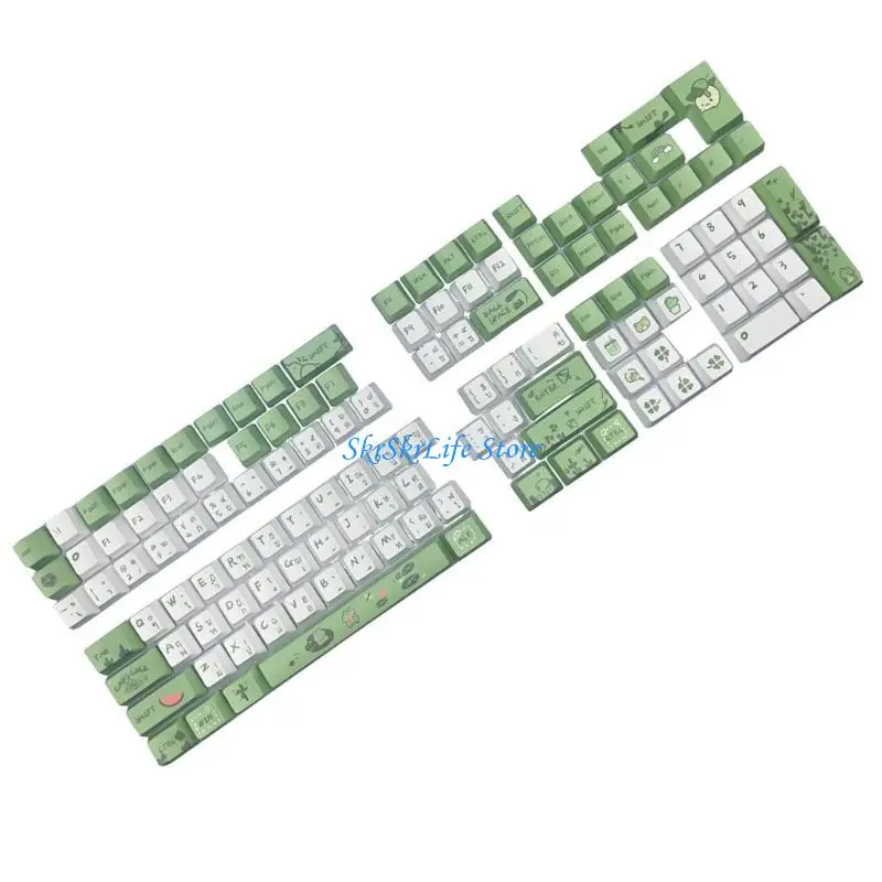

E65E Frogs Design Thai Keycaps for MX Switches Mechanical Keyboard ,PBT XDA/OEM Height for Typists and Gamers