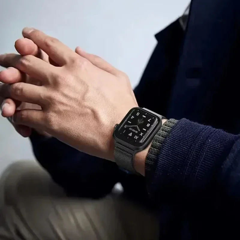 Milanese Loop Strap For Apple Watch Band 49mm 44mm 40 45mm 41mm Metal Stainless Steel Bracelet Iwatch Series 10 46mm 42mm Ultra2 view 2