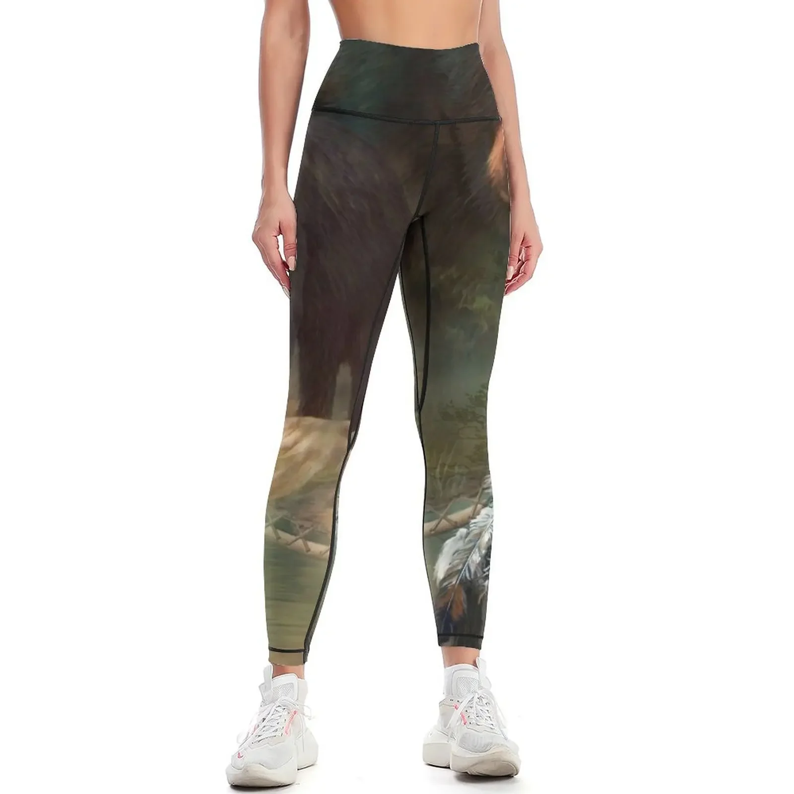 Dream Catcher - Spirit Of The Black Bear Leggings Legging sport gym pants legging gym Womens Leggings