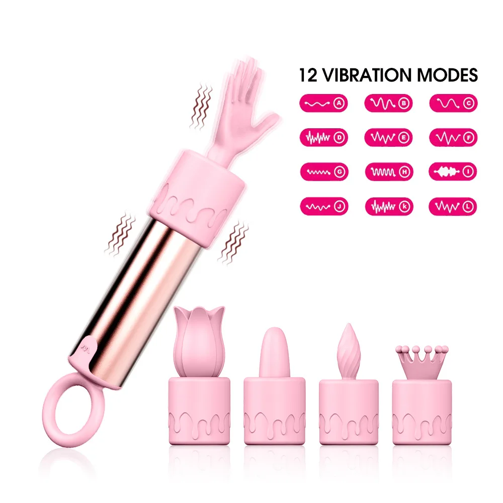 セックス製品 5-in-1 AV バイブレーター強力な衝撃クリトリス刺激充電ブル膣ボールミニバイブレーターマッサージャー女性用