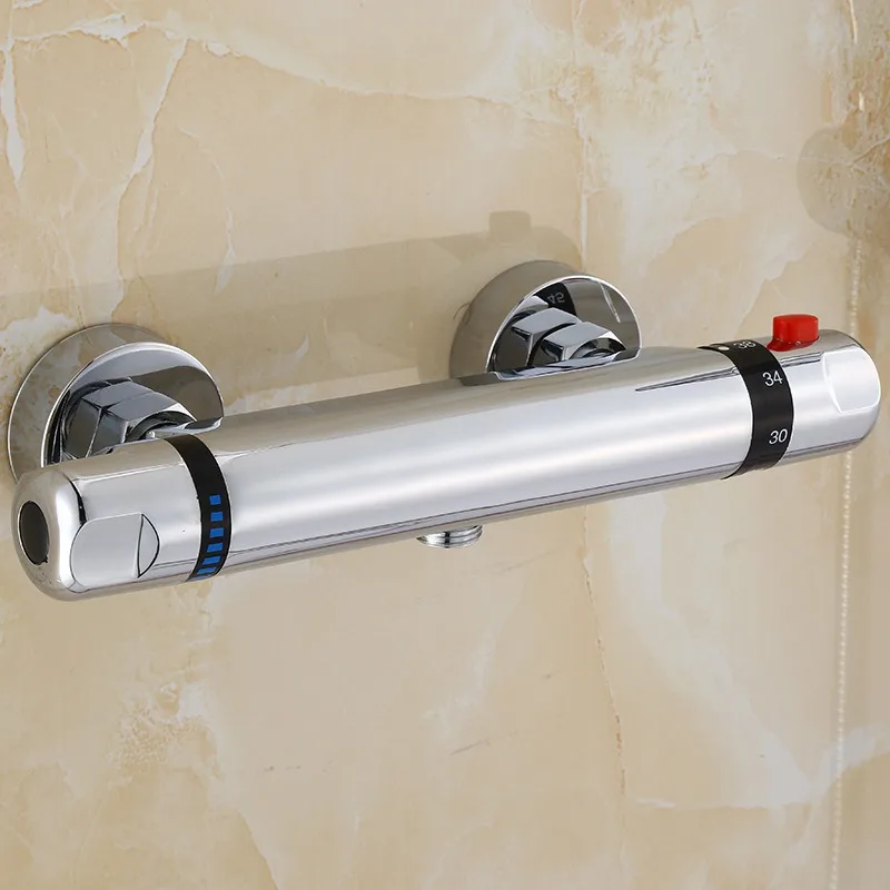 Faucet, Bathroom Hot and Cold Shower, Bathroom Faucet, All Copper Intelligent Constant Temperature Mixing Valve, Shower Head Set