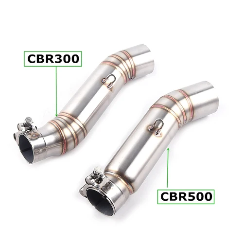 Imagen 2 del producto CBR 500 300 conector de tubo medio de contacto de escape de motocicleta para HONDA CBR500R CBR 300 CBR300 2012 - 2015 silenciador