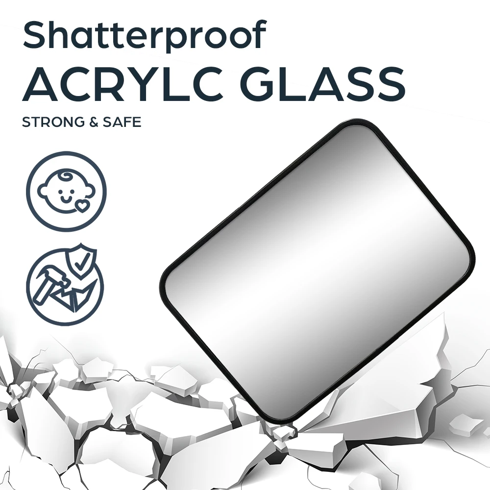 1pc Shatterproof Baby Car Mirror Car Safety Seat Rearview Mirror, Easy Install, Universal Fit