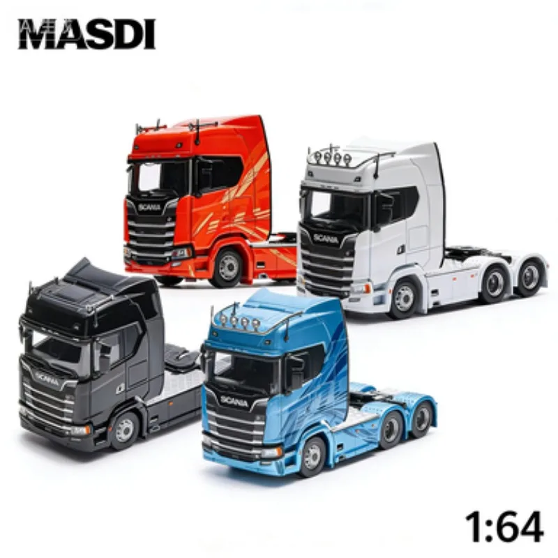

Модель автомобиля Scania MAIDI 1:64 из чугуна, подарок для мальчиков, коллекционный предмет для взрослых, креативный праздничный подарок.