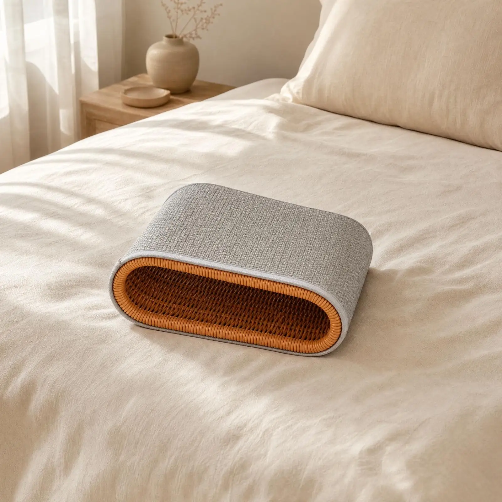 Rattan-Style Cervical Pillow with Pillowcase Lightweight for Adults, Students