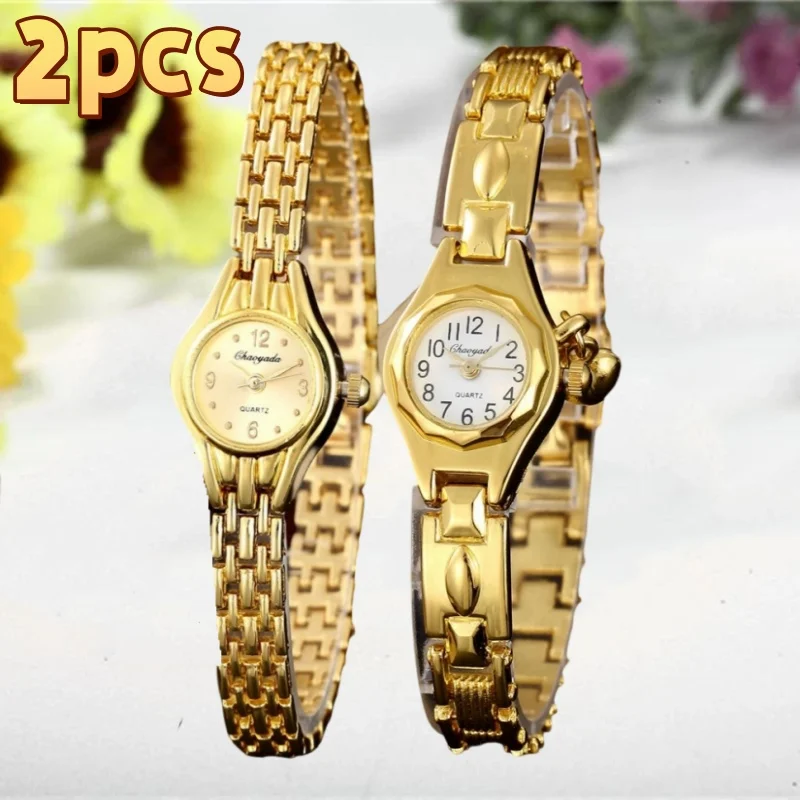 

Золотые часы-браслет для женщин, элегантные женские наручные часы с маленьким циферблатом, элитный бренд, кварцевые женские часы, модный подарок montres femme