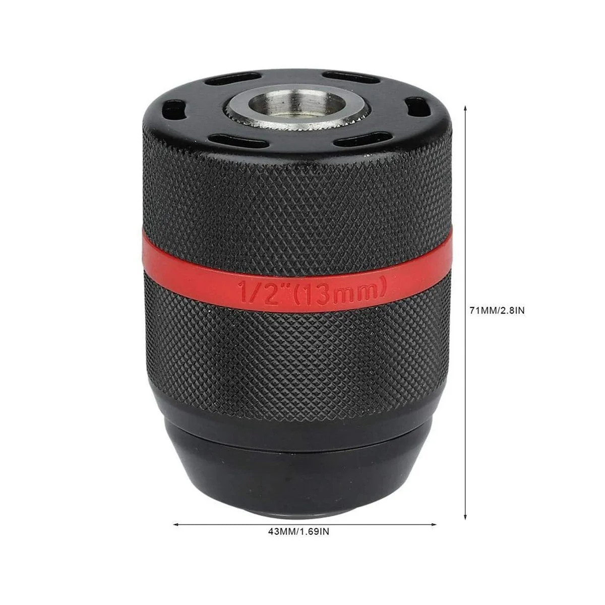 13mm Chuck Set Hand-Tight Self-Locking Chuck Impact Electric Hammer Wrench Conversion Round Hexagon Handle