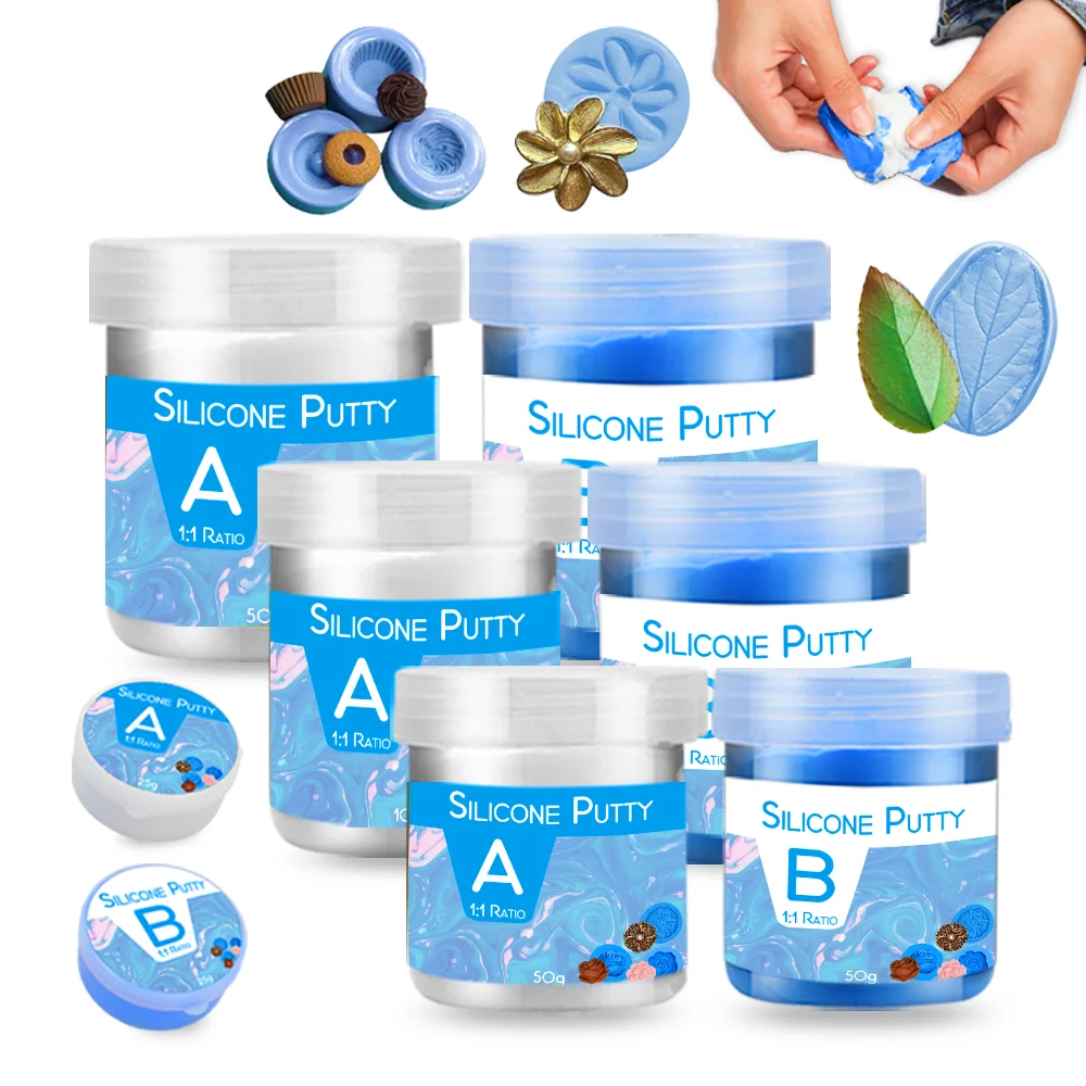 50g/100g/200g/400g Stały żel krzemionkowy Silikonowa szpachlówka do formowania Silikonowa szpachlówka Bezpieczna dla żywności Sugarcraft do form dentystycznych Gumowa gleba